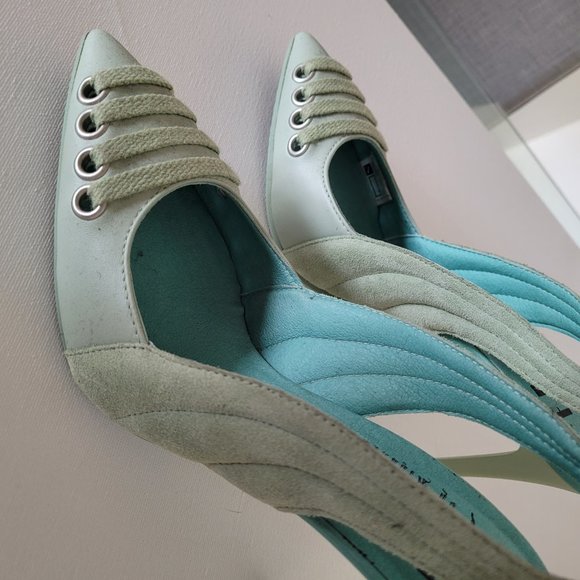 Puma Fenty Mint Green Slingback Heels - Picture 3 of 6